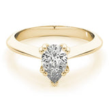 Double Prong Pear Engagement Ring - Diamonds By Rothschild