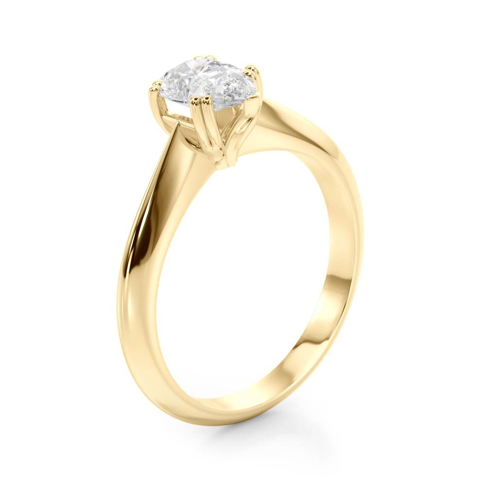 Double Prong Pear Engagement Ring - Diamonds By Rothschild