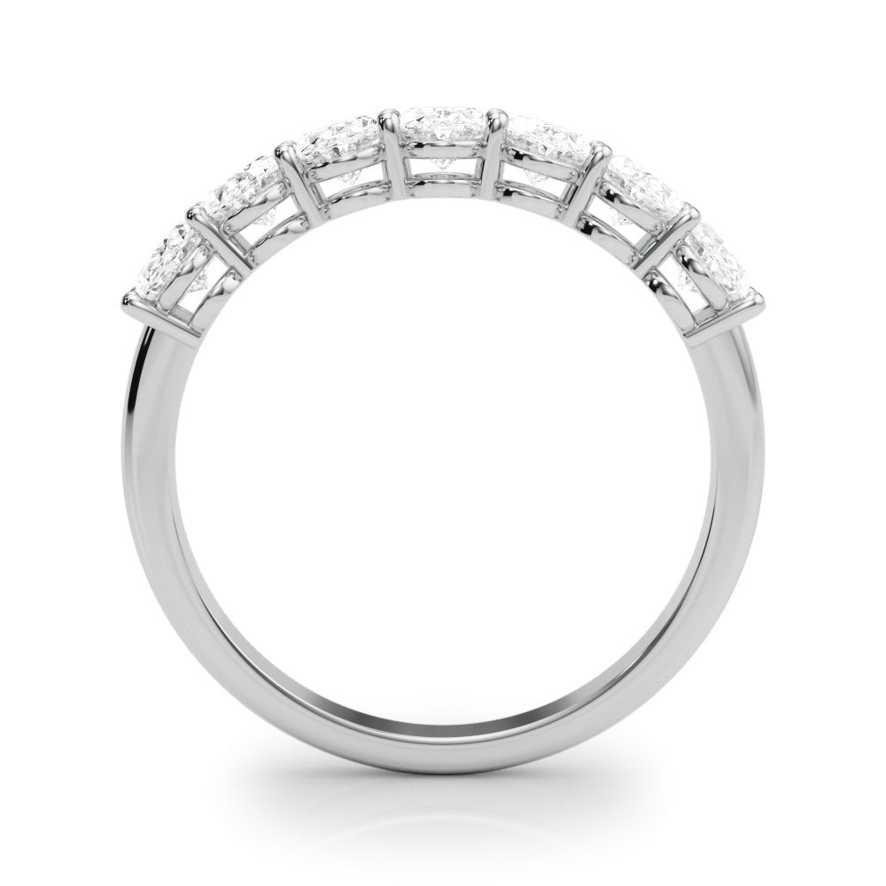 Elegant 7 Stone Shared Prong Oval Cut Diamond Wedding Ring - Diamonds By Rothschild