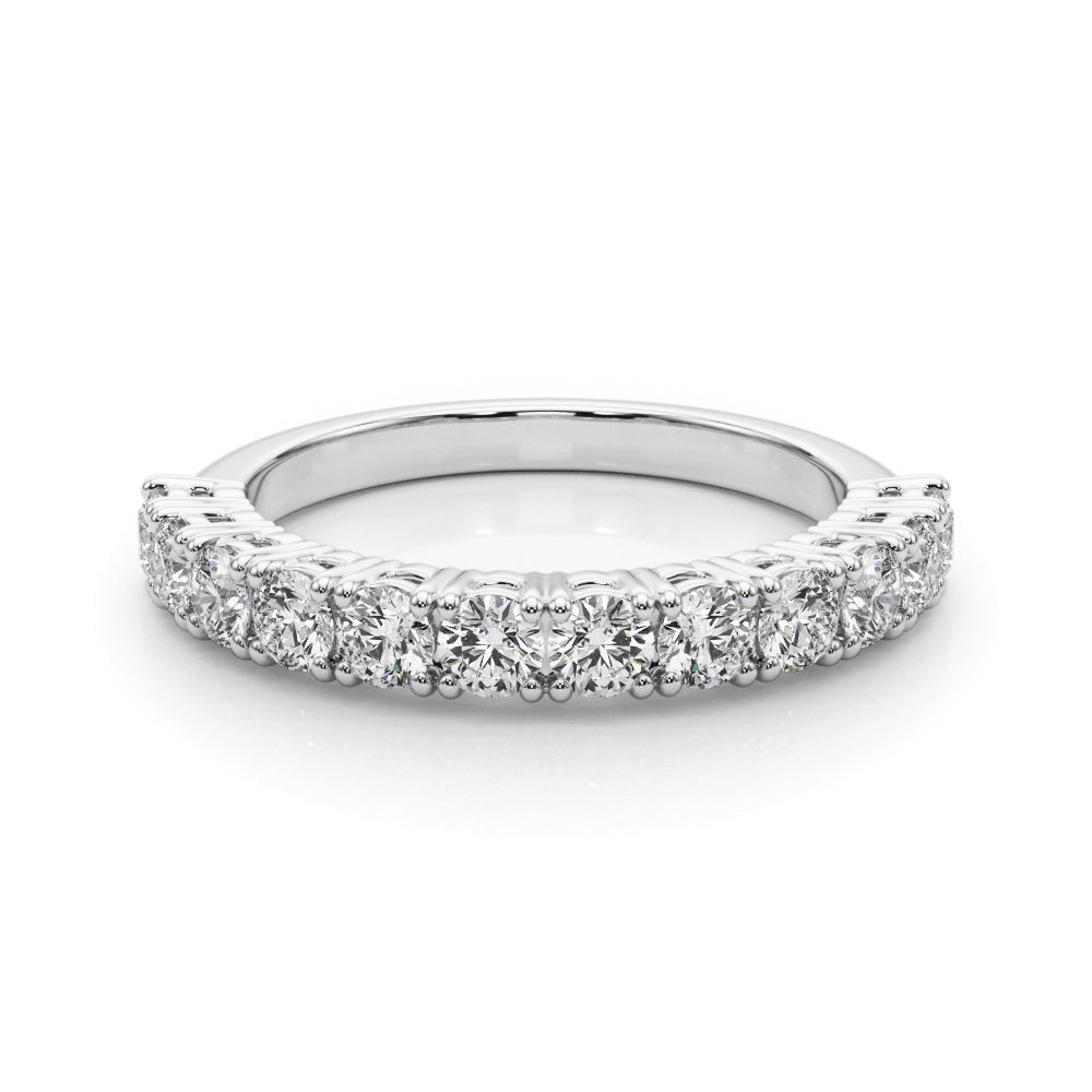 Elegant & Bold Round Diamond Pavé Prong - Set Wedding Ring - Diamonds By Rothschild