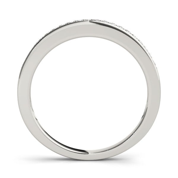 Elegant & Delicate Diamond Channel Pavé Wedding Band - Diamonds By Rothschild