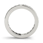 Elegant & Fine Square Cut Diamond Channel Pavé Eternity Wedding Ring - Diamonds By Rothschild