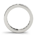 Elegant & Fine Square Cut Diamond Channel Pavé Eternity Wedding Ring - Diamonds By Rothschild