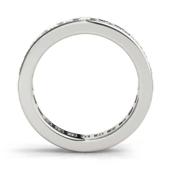 Elegant & Fine Square Cut Diamond Channel Pavé Eternity Wedding Ring - Diamonds By Rothschild
