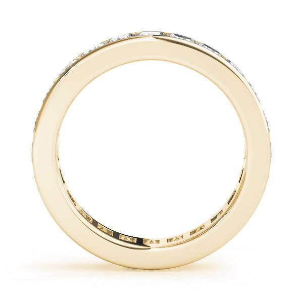 Elegant & Fine Square Cut Diamond Channel Pavé Eternity Wedding Ring - Diamonds By Rothschild