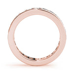 Elegant & Fine Square Cut Diamond Channel Pavé Eternity Wedding Ring - Diamonds By Rothschild