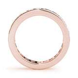 Elegant & Fine Square Cut Diamond Channel Pavé Eternity Wedding Ring - Diamonds By Rothschild