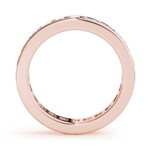 Elegant & Fine Square Cut Diamond Channel Pavé Eternity Wedding Ring - Diamonds By Rothschild