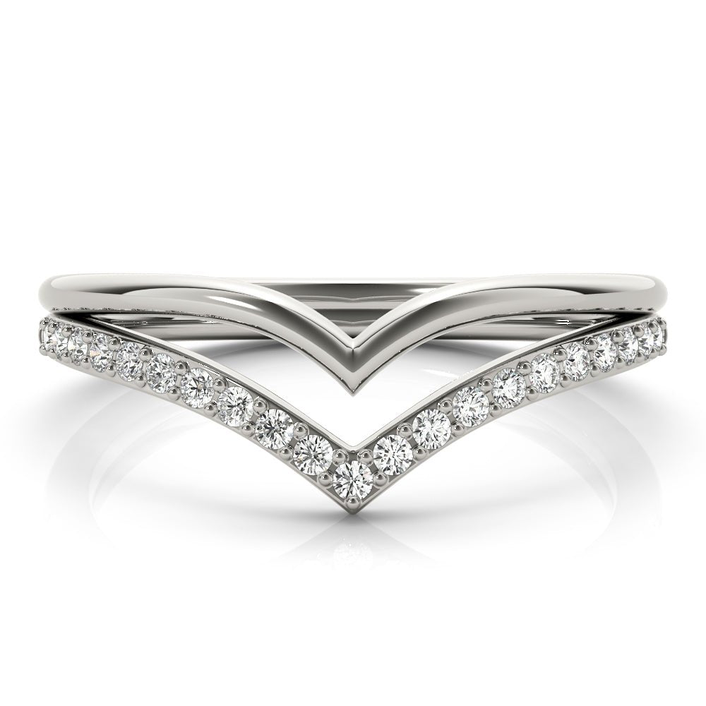 Elegant & Stylish Stackable Diamond Pavé Wedding Ring - Diamonds By Rothschild