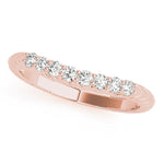 Elegant & Textured Diamond Pavé Wedding Curved Band - Diamonds By Rothschild