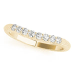 Elegant & Textured Diamond Pavé Wedding Curved Band - Diamonds By Rothschild