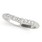 Elegant & Textured Diamond Pavé Wedding Curved Band - Diamonds By Rothschild