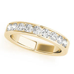 Elegant & Timeless 9 Stone Channel Pavé Round Diamond Wedding Band - Diamonds By Rothschild