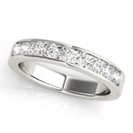 Elegant & Timeless 9 Stone Channel Pavé Round Diamond Wedding Band - Diamonds By Rothschild