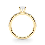 Emerald Center Hidden Halo Pavé Engagement Ring - Diamonds By Rothschild