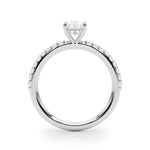 Emerald Center Hidden Halo Pavé Engagement Ring - Diamonds By Rothschild