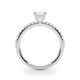 Emerald Center Hidden Halo Pavé Engagement Ring - Diamonds By Rothschild