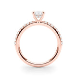 Emerald Center Hidden Halo Pavé Engagement Ring - Diamonds By Rothschild