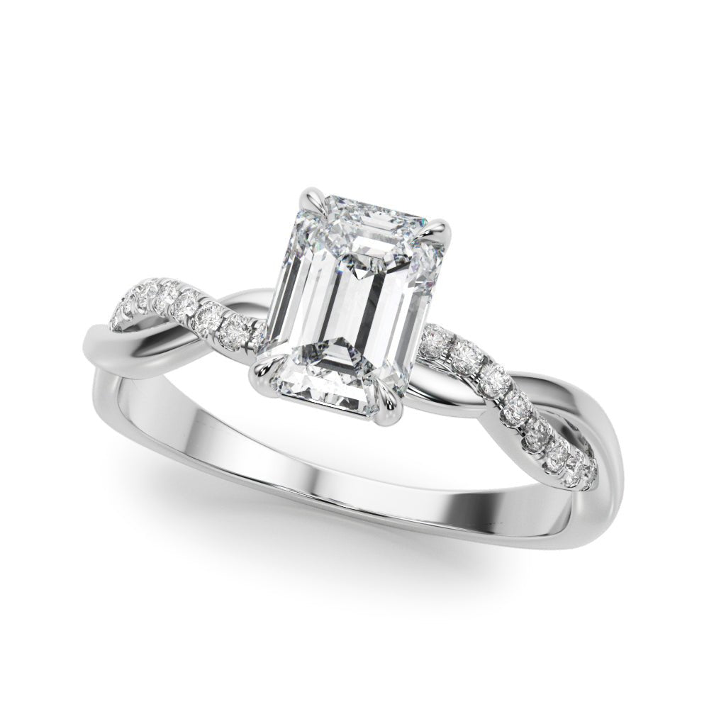 Emerald Cut Center Engagement Ring - Diamonds By Rothschild