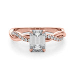 Emerald Cut Center Engagement Ring - Diamonds By Rothschild