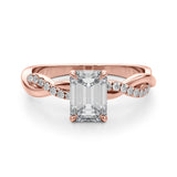 Emerald Cut Center Engagement Ring - Diamonds By Rothschild