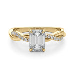 Emerald Cut Center Engagement Ring - Diamonds By Rothschild
