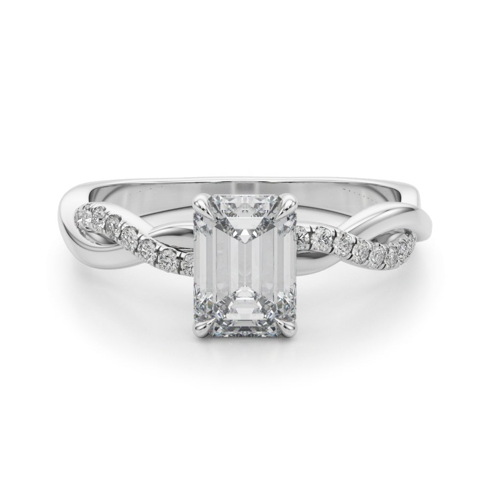Emerald Cut Center Engagement Ring - Diamonds By Rothschild