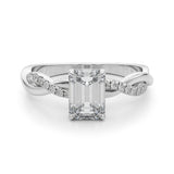 Emerald Cut Center Engagement Ring - Diamonds By Rothschild