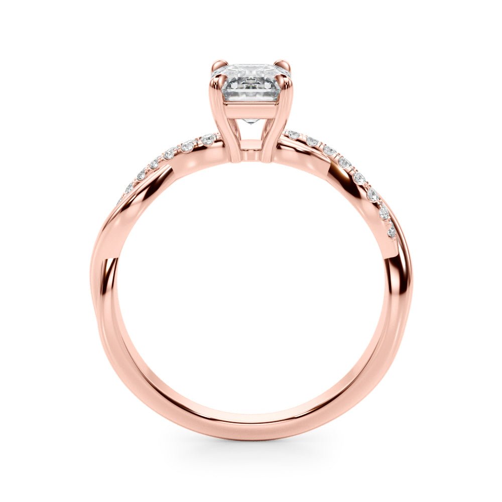 Emerald Cut Center Engagement Ring - Diamonds By Rothschild
