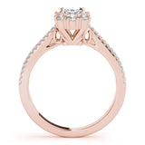 Emerald Cut Halo Pavé Engagement Ring - Diamonds By Rothschild