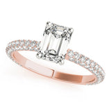Emerald Cut Pavé Engagement Ring - Diamonds By Rothschild