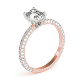 Emerald Cut Pavé Engagement Ring - Diamonds By Rothschild