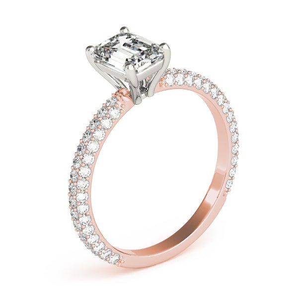 Emerald Cut Pavé Engagement Ring - Diamonds By Rothschild