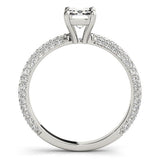Emerald Cut Pavé Engagement Ring - Diamonds By Rothschild