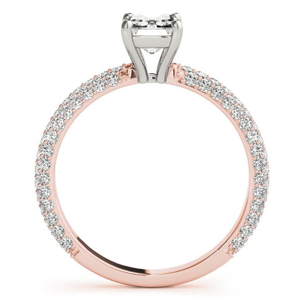 Emerald Cut Pavé Engagement Ring - Diamonds By Rothschild