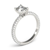 Emerald Cut Pavé Engagement Ring - Diamonds By Rothschild