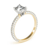 Emerald Cut Pavé Engagement Ring - Diamonds By Rothschild