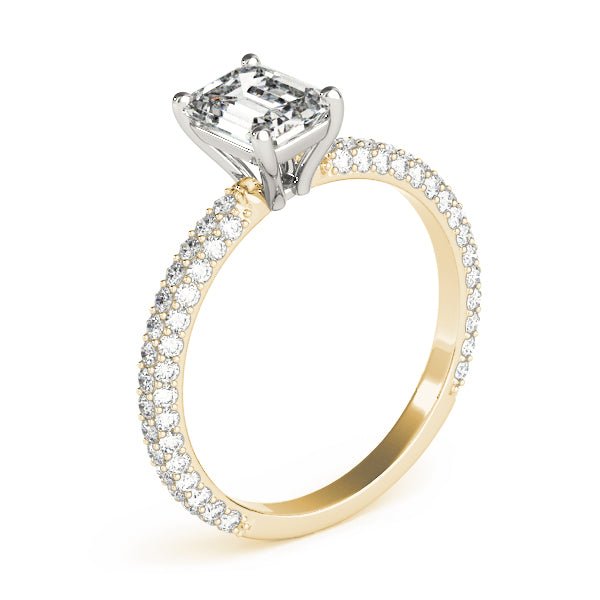Emerald Cut Pavé Engagement Ring - Diamonds By Rothschild
