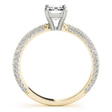Emerald Cut Pavé Engagement Ring - Diamonds By Rothschild