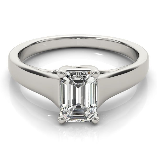 Emerald Cut Trellis Solitaire Engagement Ring - Diamonds By Rothschild