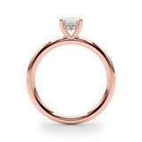 Emerald Hidden Halo Engagement Ring - Diamonds By Rothschild