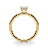 Emerald Hidden Halo Engagement Ring - Diamonds By Rothschild