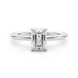 Emerald Hidden Halo Engagement Ring - Diamonds By Rothschild