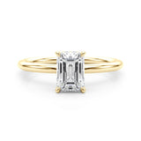 Emerald Hidden Halo Engagement Ring - Diamonds By Rothschild