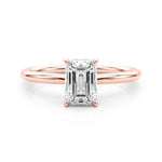 Emerald Hidden Halo Engagement Ring - Diamonds By Rothschild