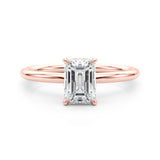 Emerald Hidden Halo Engagement Ring - Diamonds By Rothschild