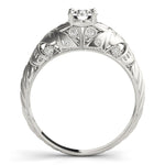 Filigree Round Center Engagement Ring - Diamonds By Rothschild