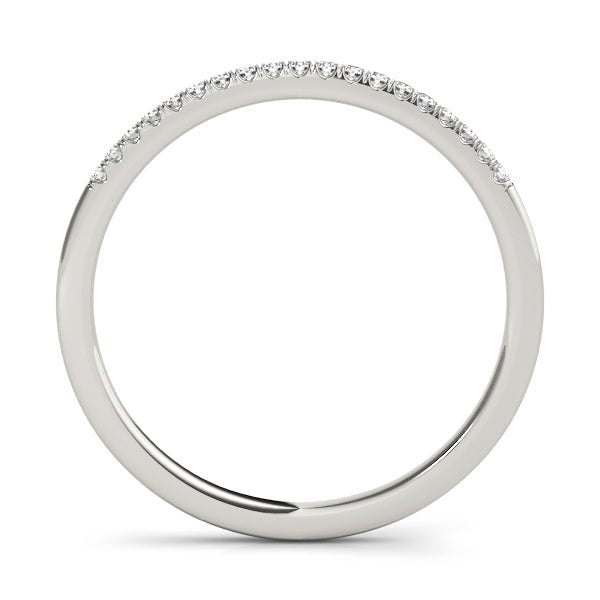 Fine & Delicate Pavé Round Diamond Wedding Band - Diamonds By Rothschild