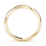 Fine & Delicate Twisted Round Diamond Pavé Wedding Band - Diamonds By Rothschild