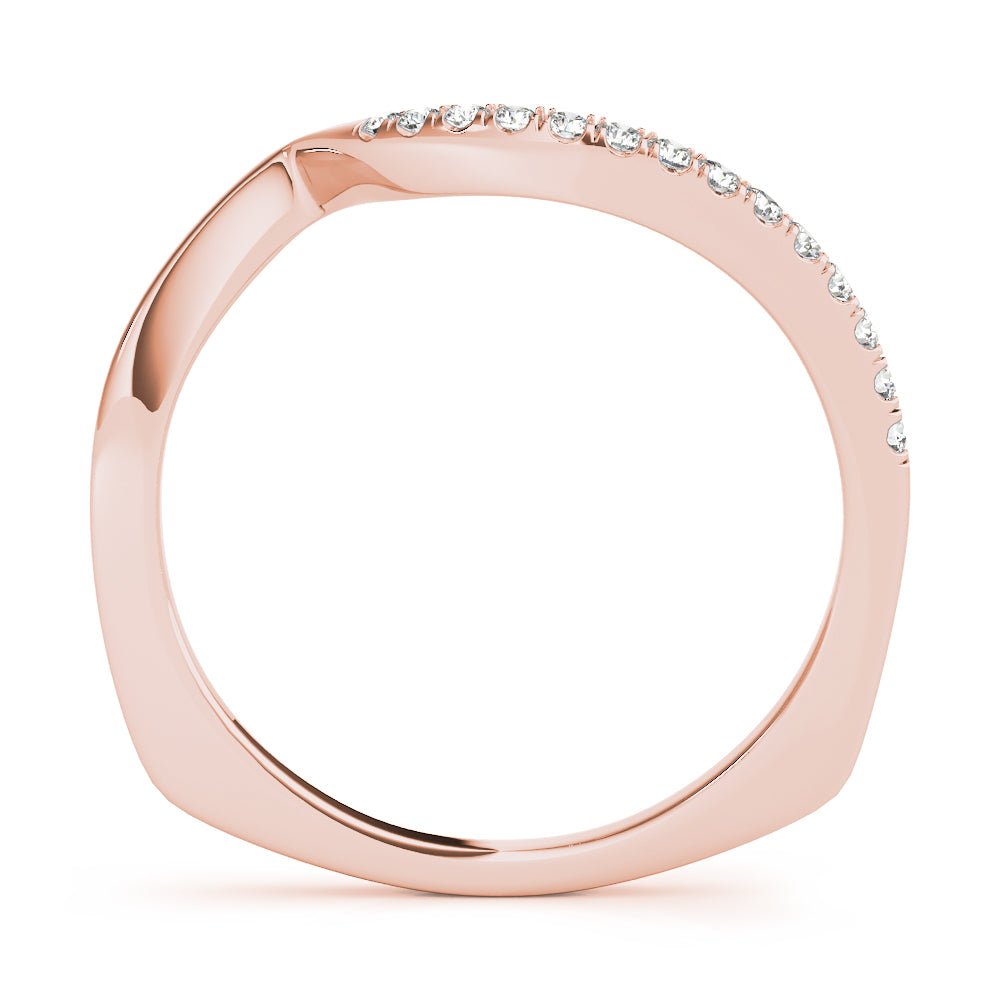 Fine Diamond Pavé Euro Shank Wedding Wrap Ring - Diamonds By Rothschild